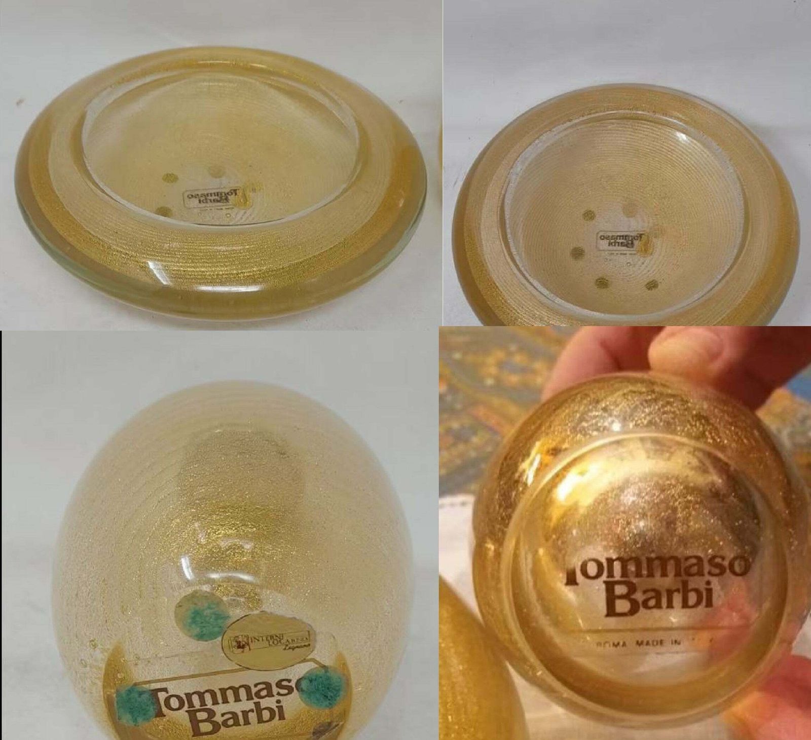 photo furniture Murano Smoking Set Ashtray And Lighter Tommaso Barbi 1980