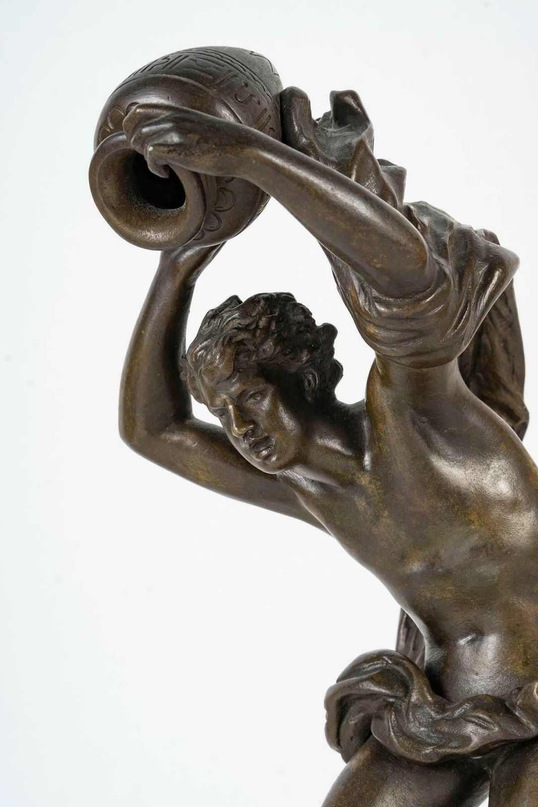Sculpture By U.Basset, Le Torrent, Bronze Sculpture, 19th Century, Napoleon III. photo vinterior