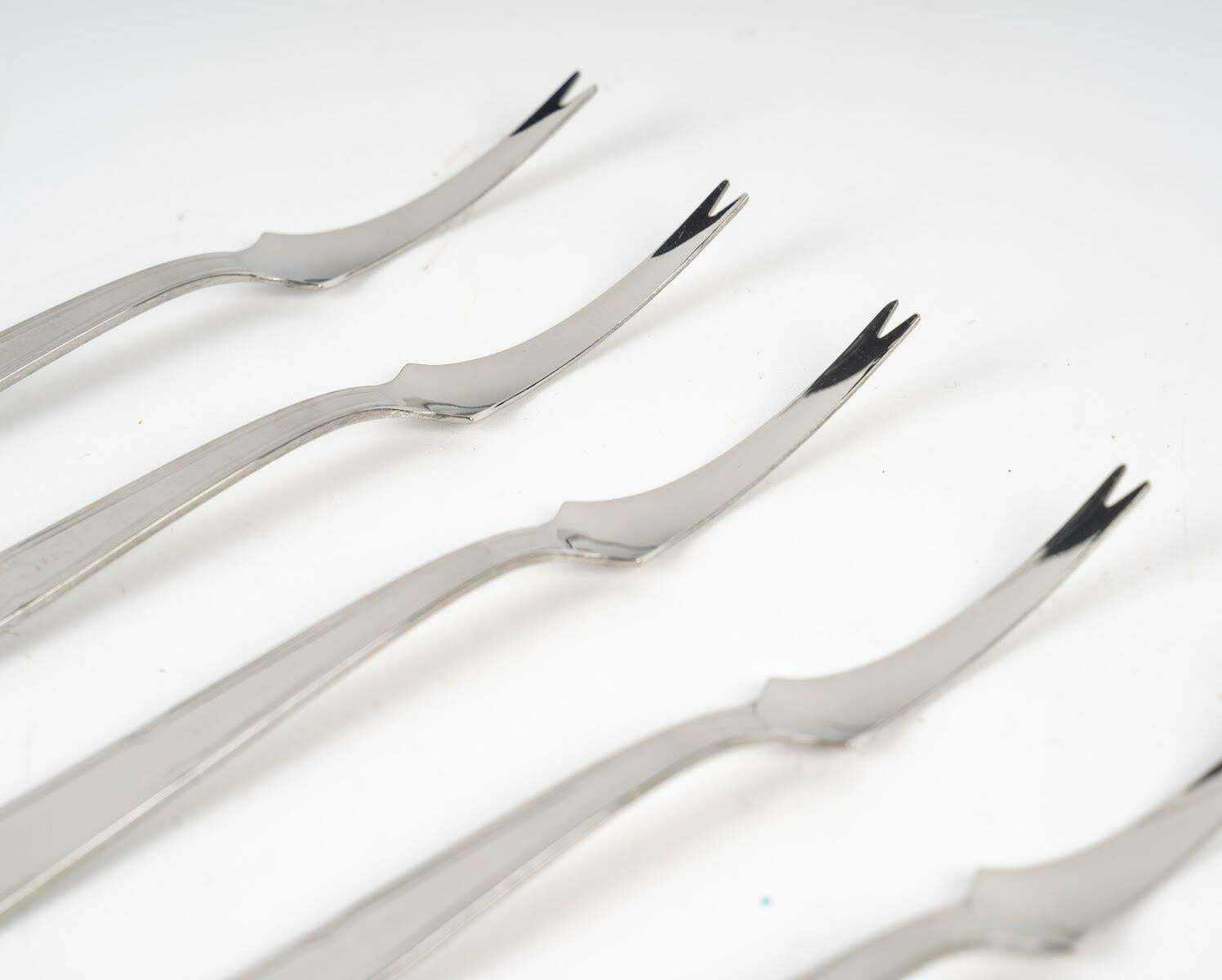 Set Of 6 Snail Forks, 20th Century. photo for sale