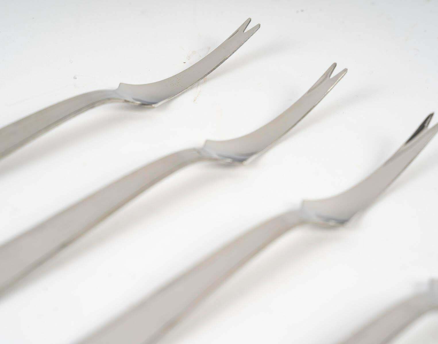 Set Of 6 Snail Forks, 20th Century. photo vinterior