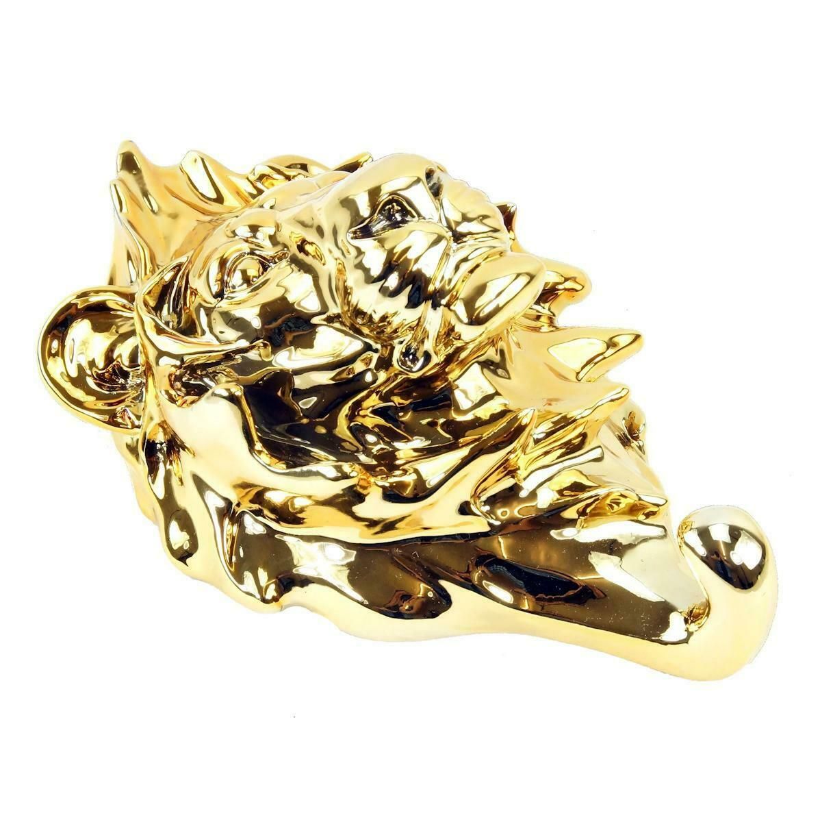 Gilt Bronze Napkin Holder Representing The Head Of A Lion, 20th Century. photo for sale