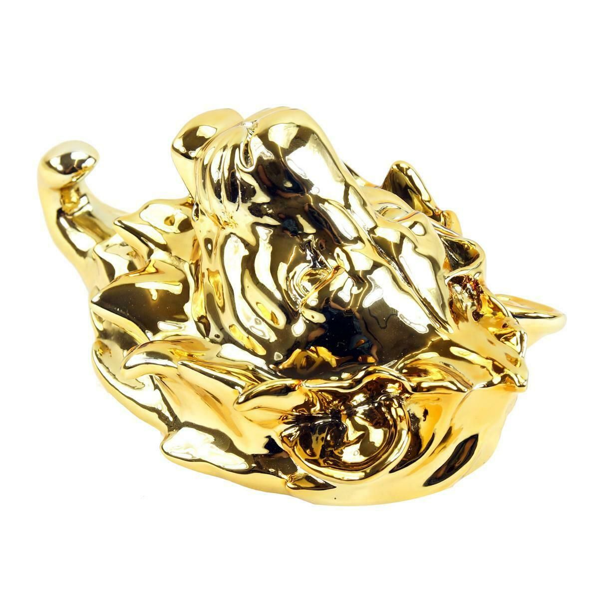 Gilt Bronze Napkin Holder Representing The Head Of A Lion, 20th Century. photo vinterior