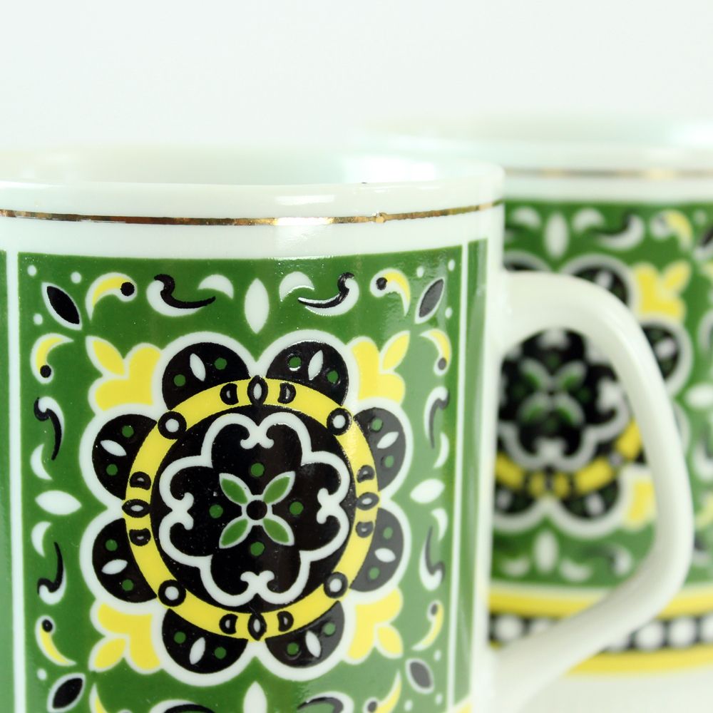 Set Of 4 Mugs In Porcelain, Czechoslovakia / China 1960s photo 90.0