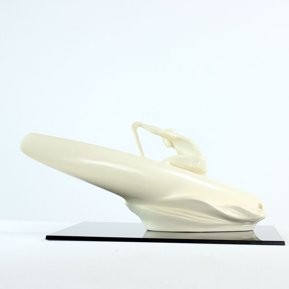 Iconic Sculpture Of Boat Rower, Jihokera, Czechoslovakia 1960s photo furniture