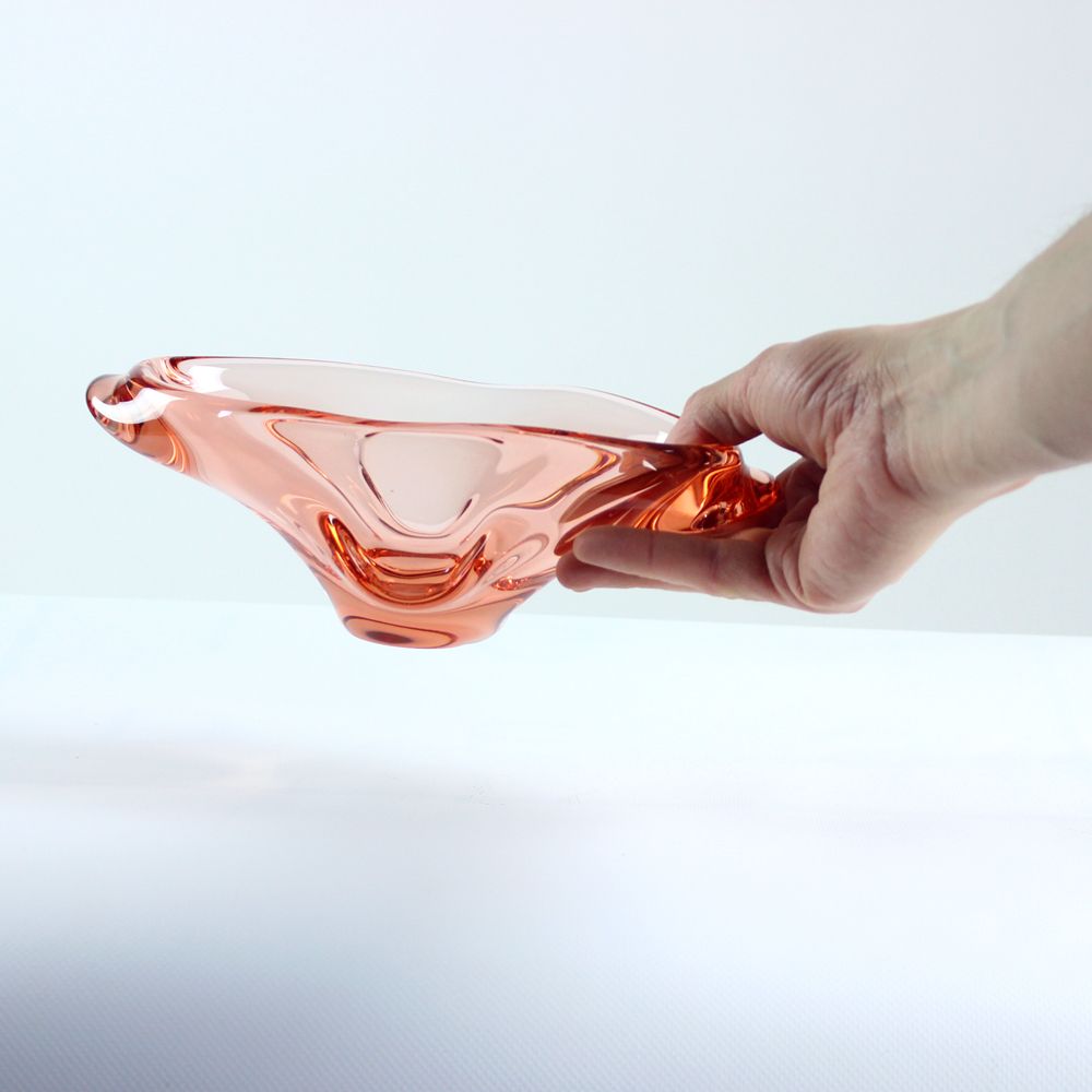 Art Glass Bowl By Josef Hospodka For Sklarny Chribska, 1960s photo 170.0