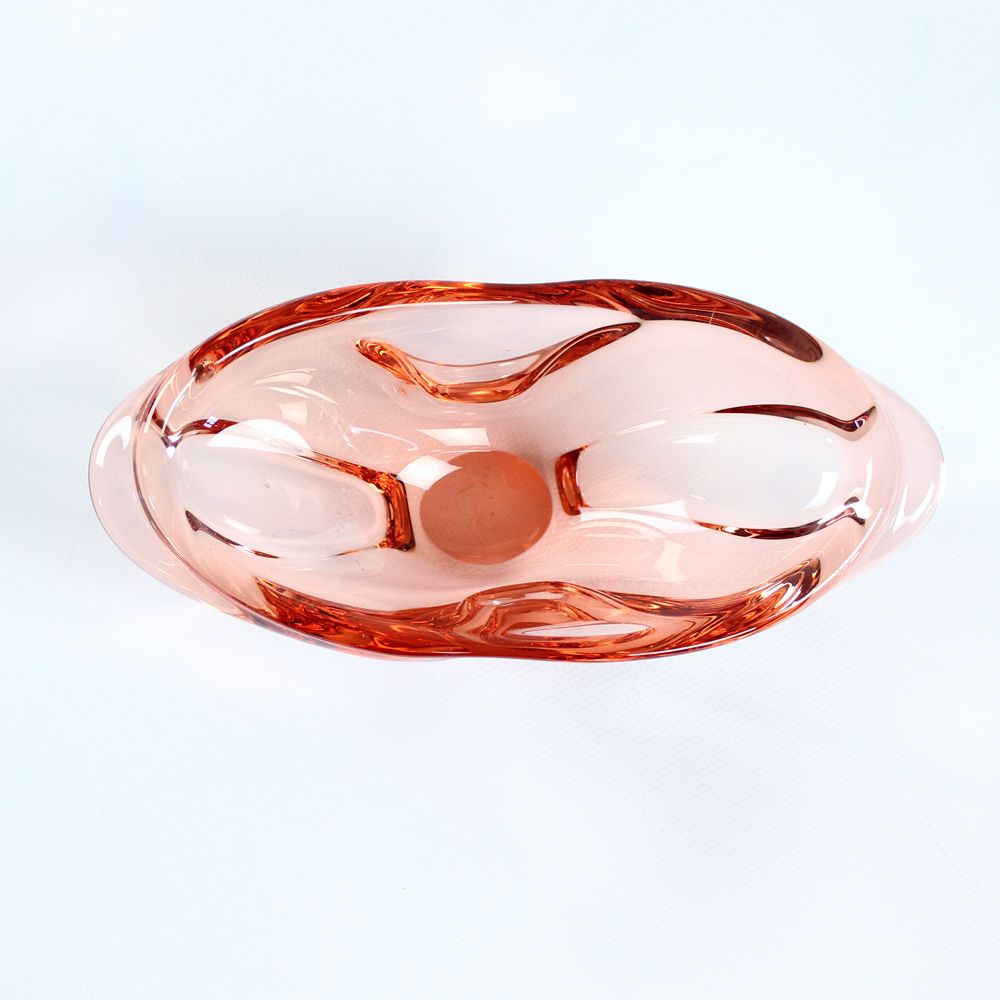 Art Glass Bowl By Josef Hospodka For Sklarny Chribska, 1960s photo vintage