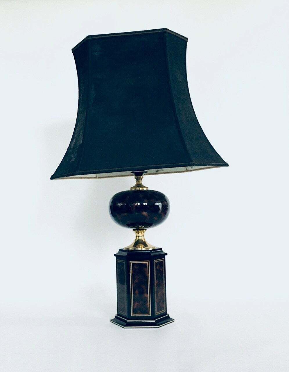 Hollywood Regency Design "Nadym" Xl Table Lamp By Le Dauphin, France 1970's photo Lighting