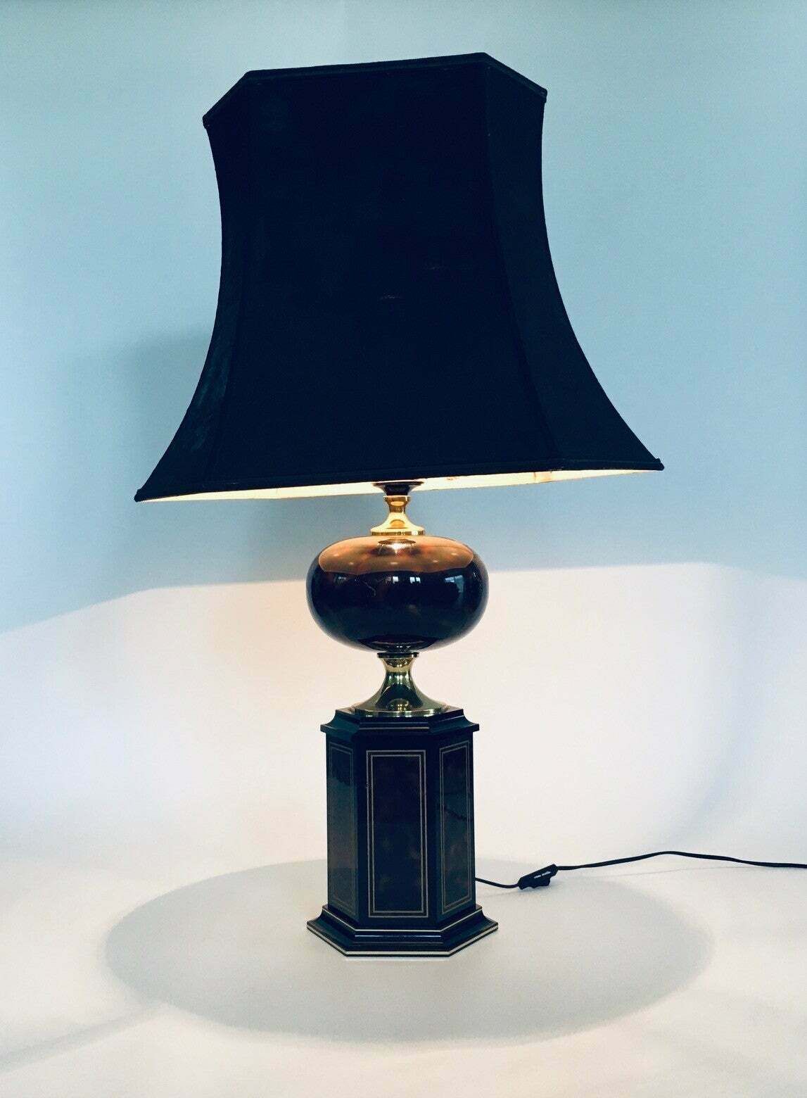 Hollywood Regency Design "Nadym" Xl Table Lamp By Le Dauphin, France 1970's photo 585.0