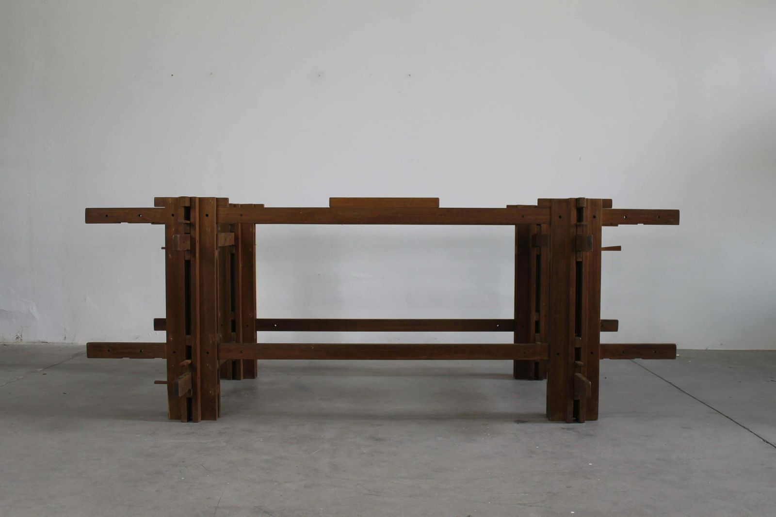 Giuseppe Rivadossi High Table In Wood Oak Wood By Officina Rivadossi, 1970s photo buy