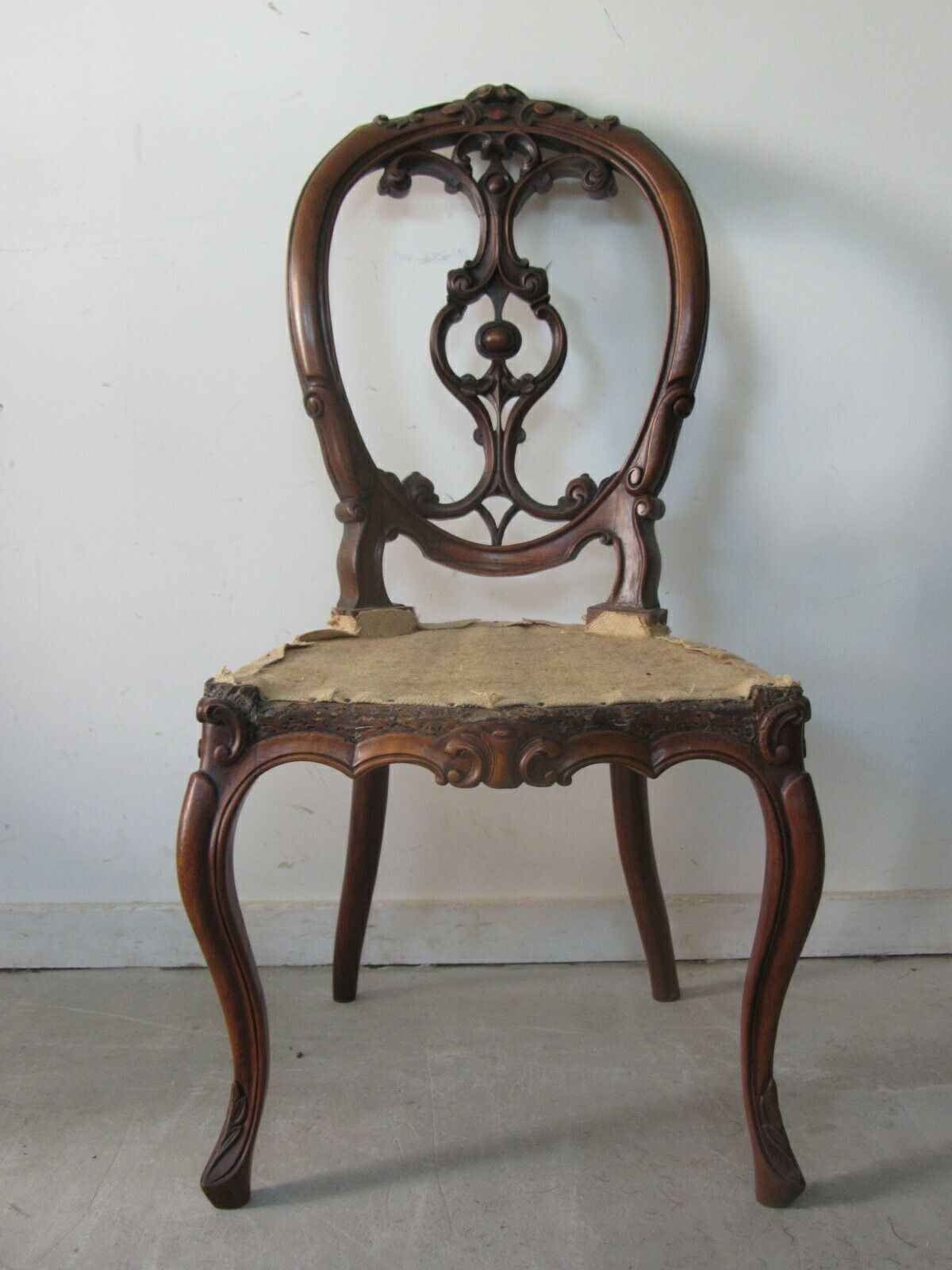 Four Victorian Walnut Balloon Back Chairs, Including Completed Upholstery With Fabric Choice photo 2295.0