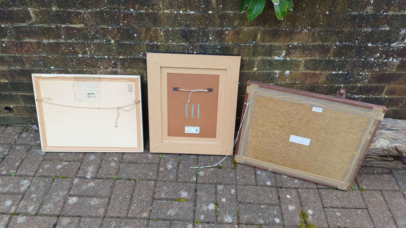3 Large Vintage Superior Original Watercolours Landscape Countryside Agriculture Theme Picture Frames And Mounts. Salisbury And Sussex. photo vintage