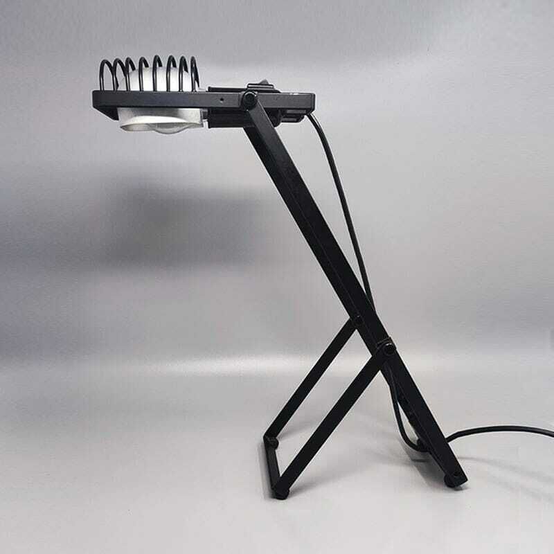 1970s Gorgeous Black Table Lamp "Sintesi" By Ernesto Gismondi For Artemide. Made In Italy photo 462.0