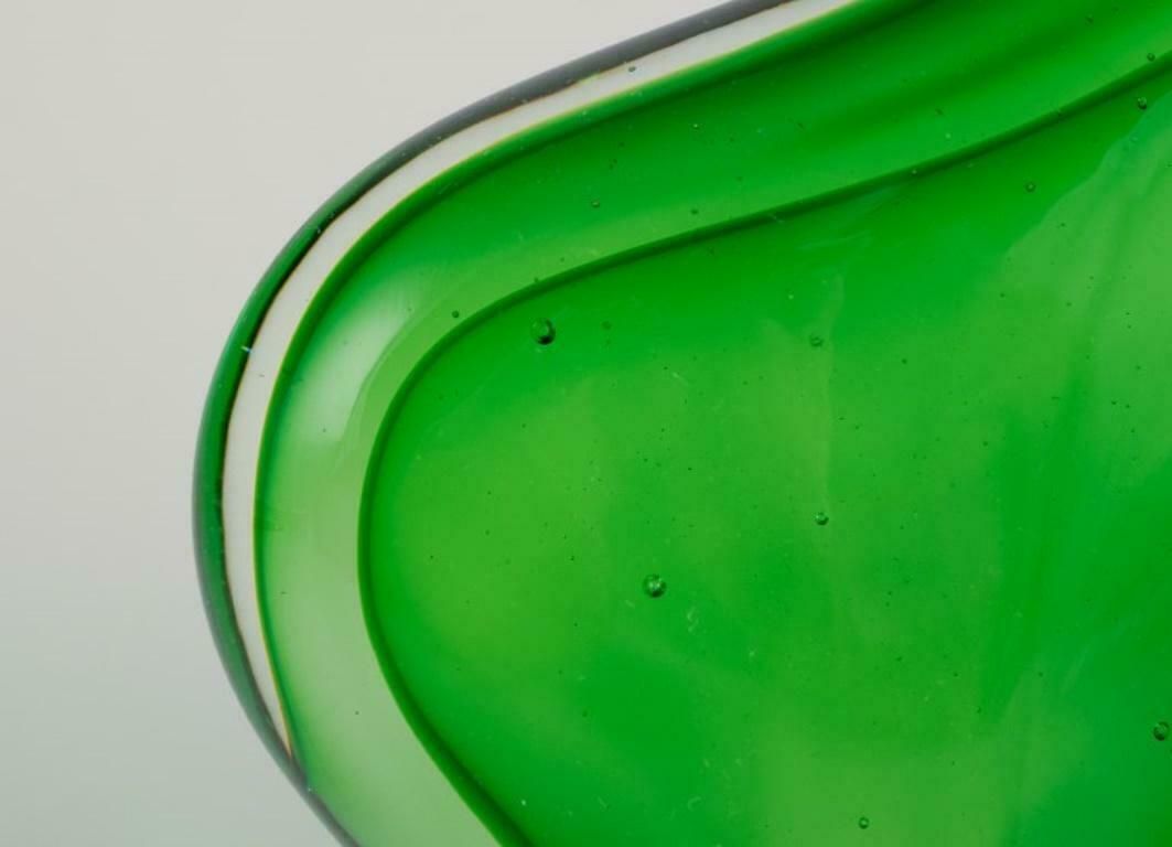 Per Lütken For Holmegaard. Sculpture In Green Art Glass. 1960s photo vinterior