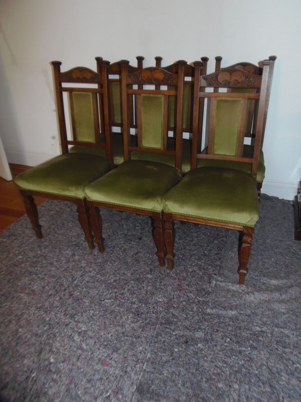Arts And Crafts Set Of Six Chairs  . photo for sale