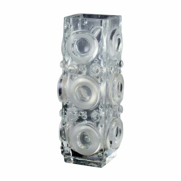 Uno Westerberg For Pukeberg, Sweden. Large Art Glass Vase In Clear Art Glass