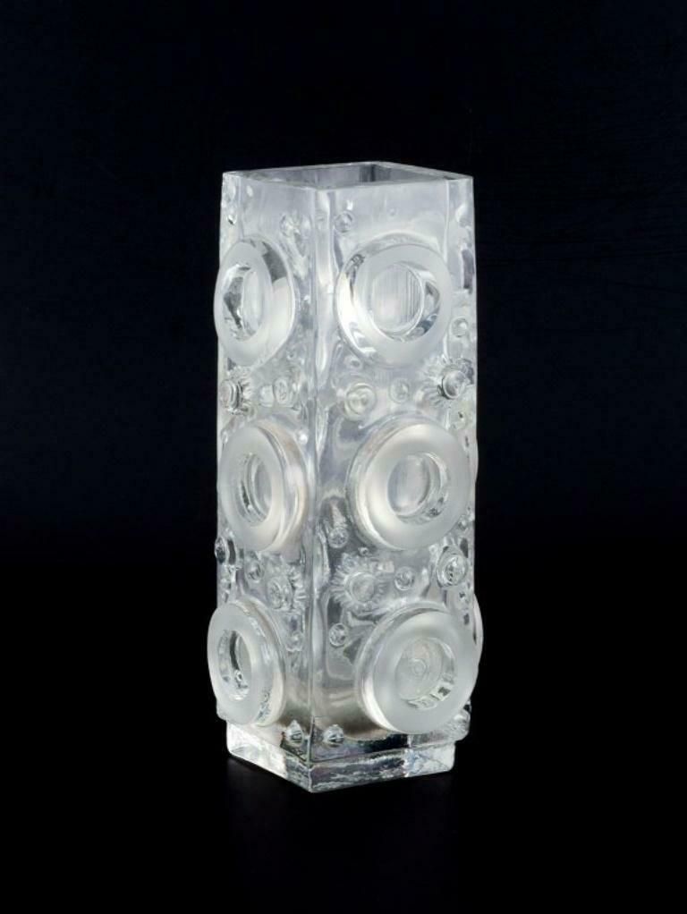 Uno Westerberg For Pukeberg, Sweden. Large Art Glass Vase In Clear Art Glass photo furniture