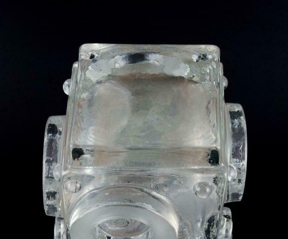photo furniture Uno Westerberg For Pukeberg, Sweden. Large Art Glass Vase In Clear Art Glass