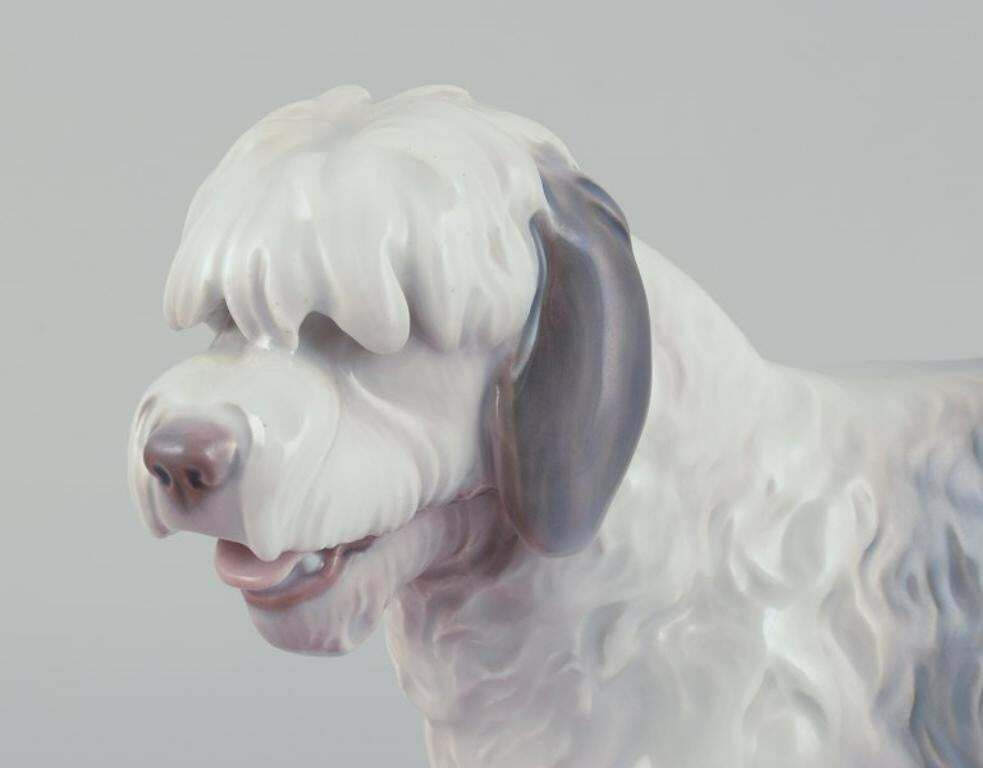 Bing & Grøndahl, Rare Porcelain Figurine Of English Sheepdog. 1920s/30s. photo for sale
