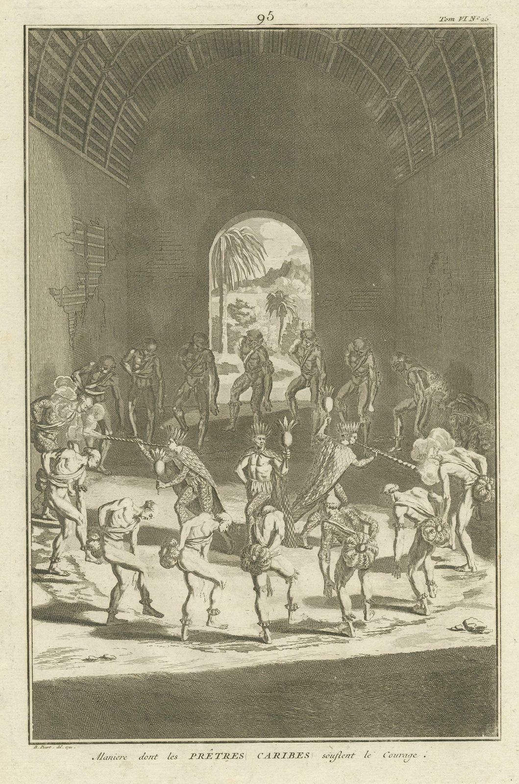 Antique Print Of Native Americans By Picart '1721' photo furniture