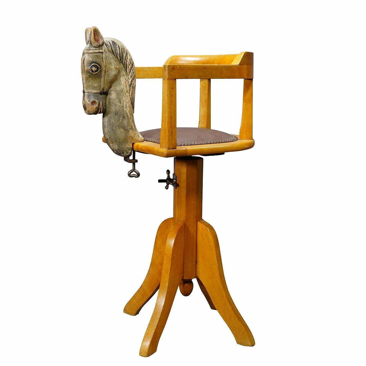Vintage Barber Chair For Children, Germany Ca. 1950s photo furniture