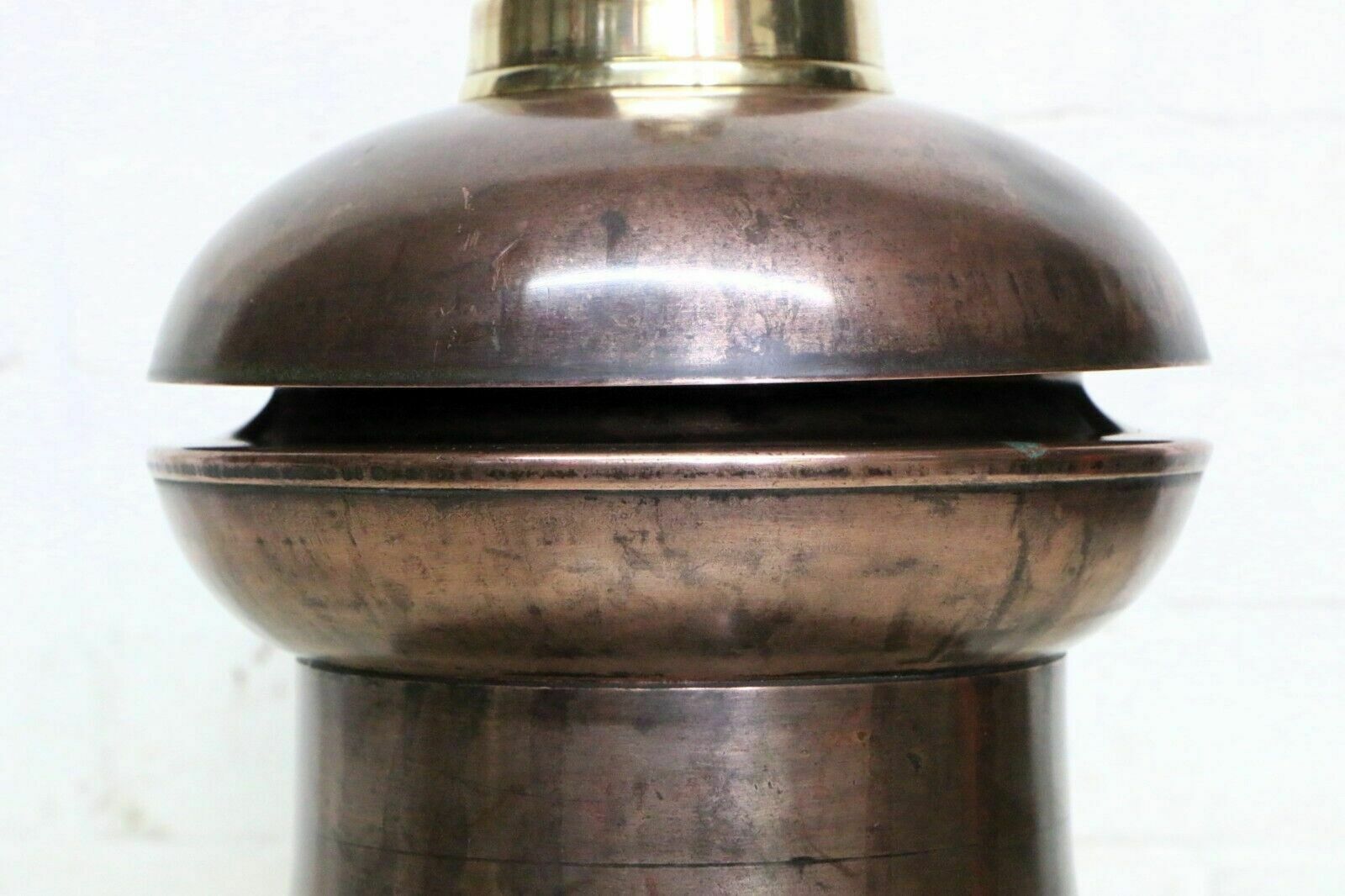 Table Lamp Antique Railway Gas Lamp Copper Top Converted Desk Lamp Unique photo Lighting