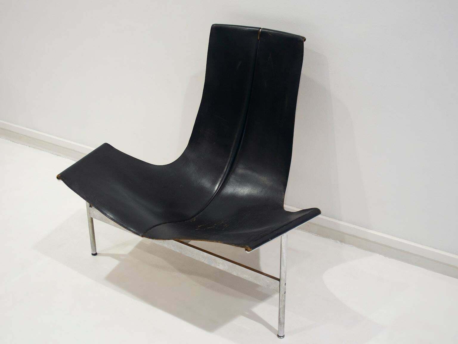 Black Leather T Chair By Katavolos, Littell, & Kelley For Laverne International photo 5391.0