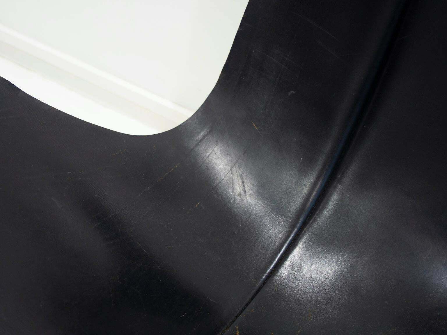 Black Leather T Chair By Katavolos, Littell, & Kelley For Laverne International photo buy