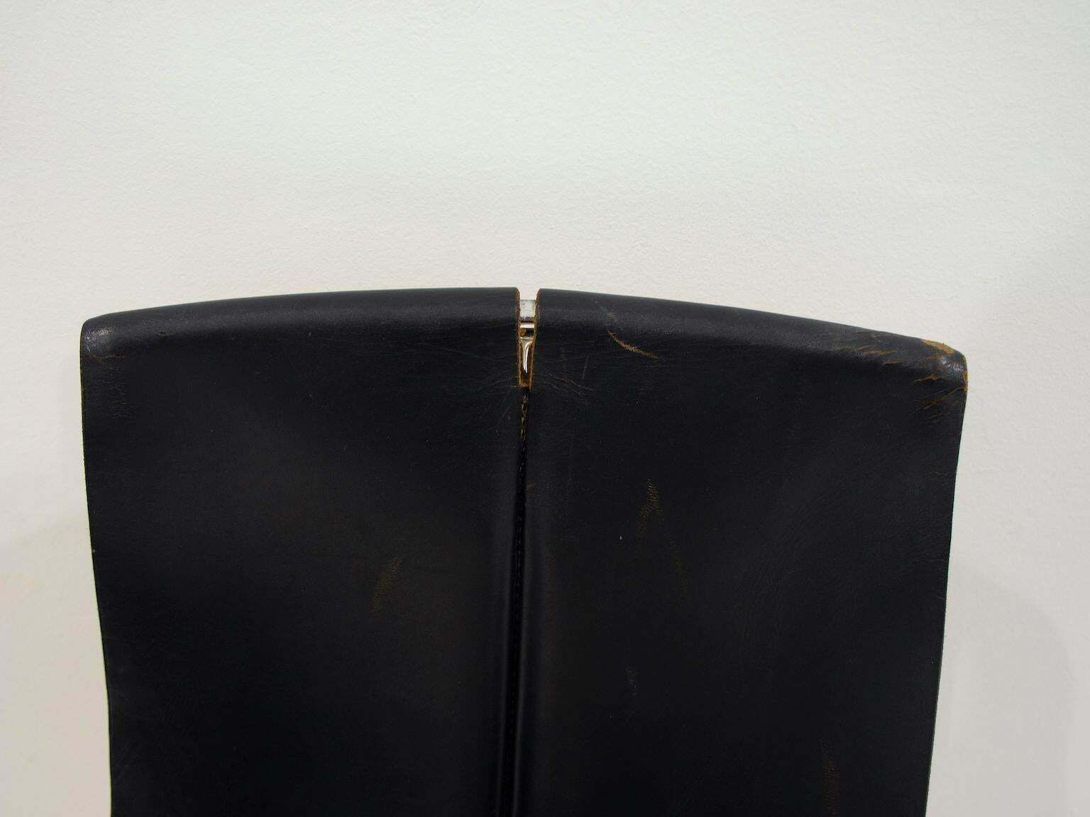 Black Leather T Chair By Katavolos, Littell, & Kelley For Laverne International photo vintage