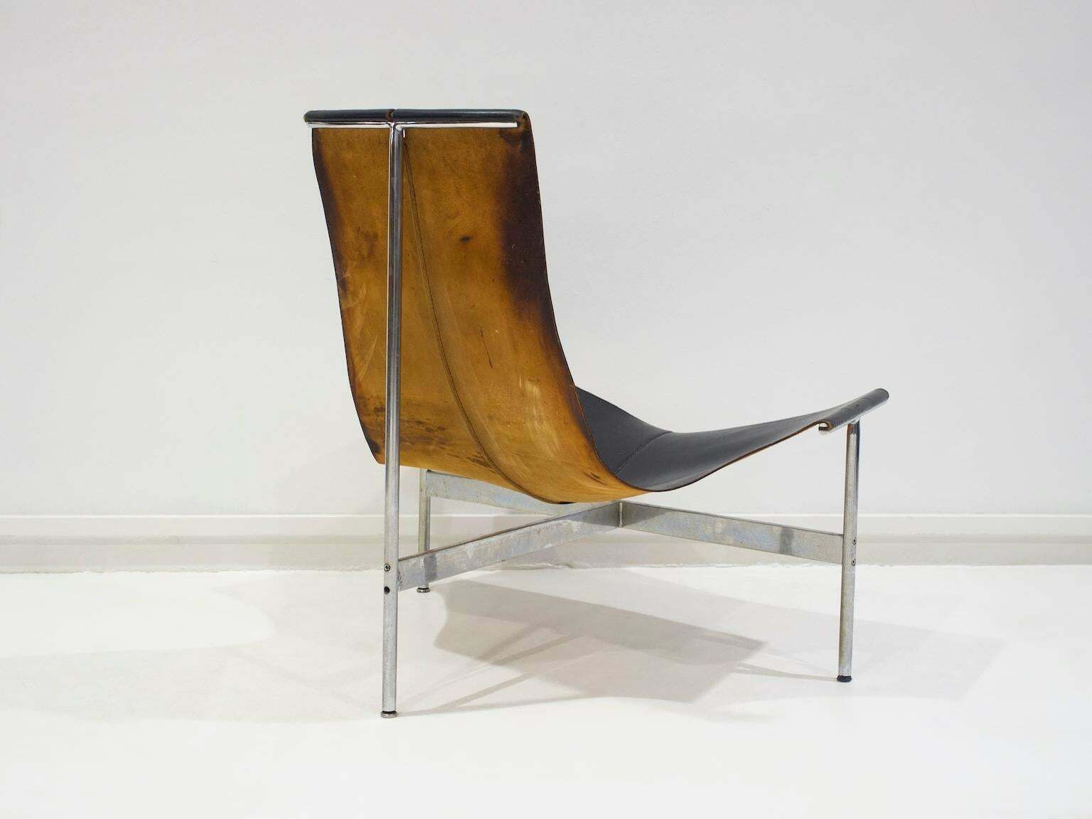 photo buy Black Leather T Chair By Katavolos, Littell, & Kelley For Laverne International