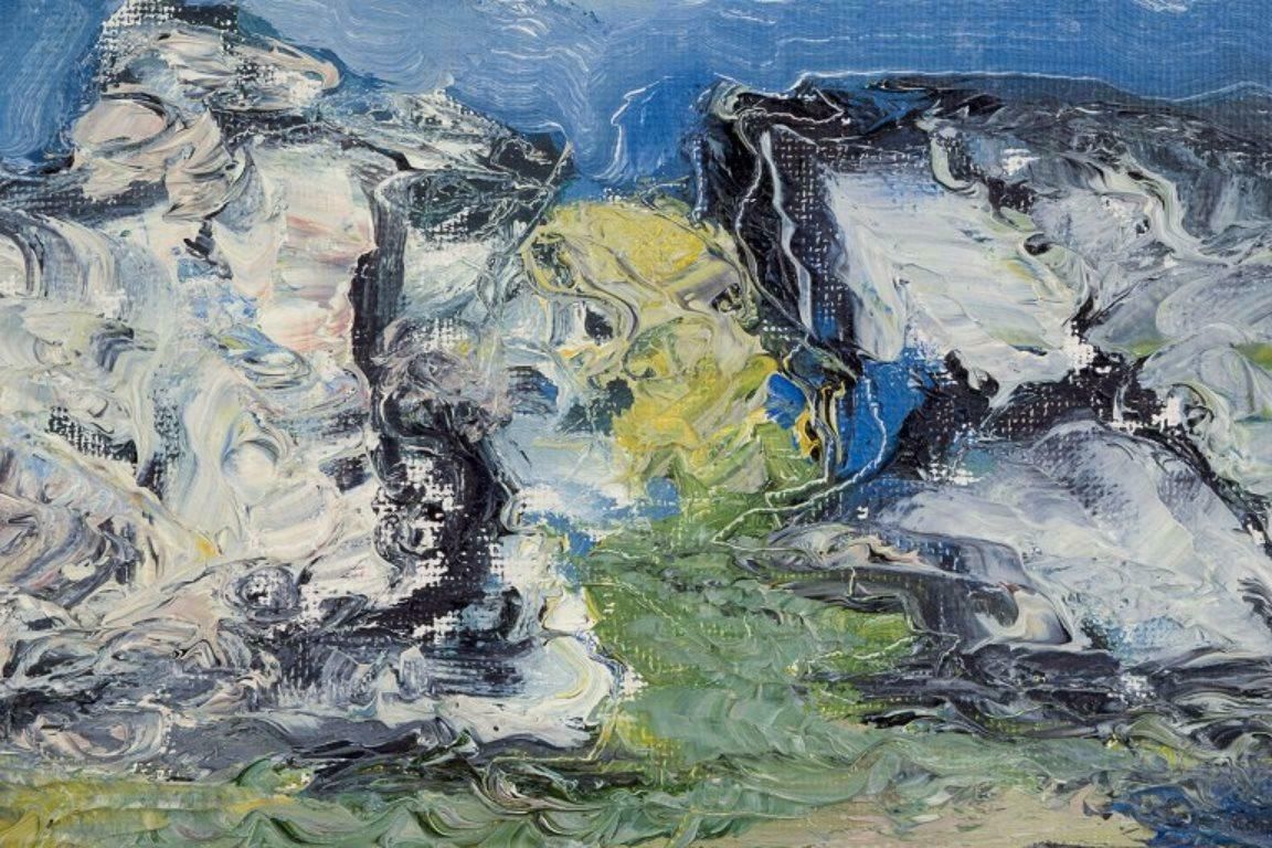 S. Hamlet, Swedish Artist. Oil On Painter's Board. Abstract Composition. photo for sale