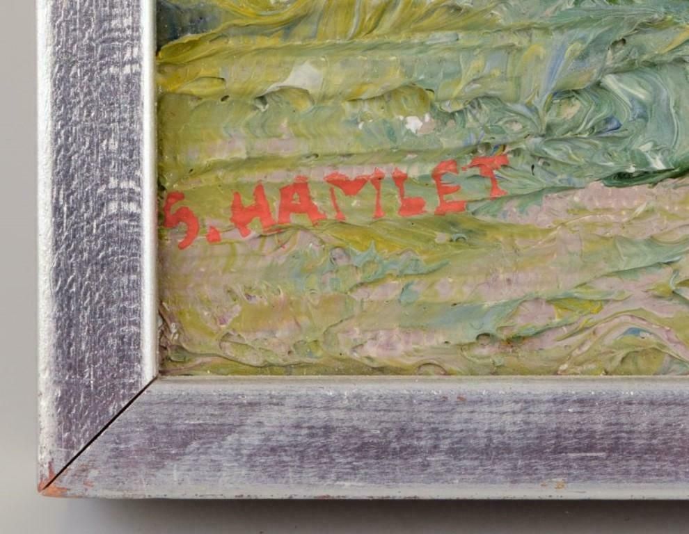 S. Hamlet, Swedish Artist. Oil On Painter's Board. Abstract Composition. photo 390.0