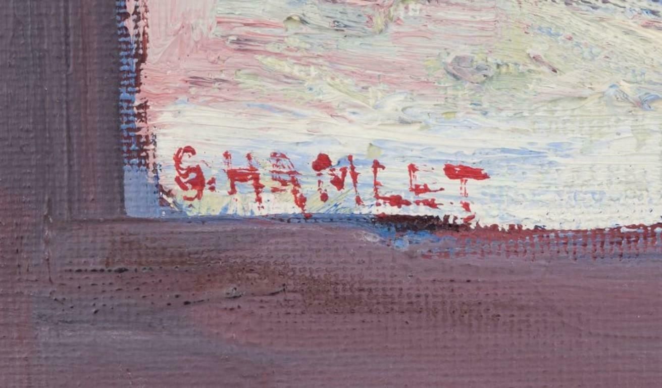 S. Hamlet, Swedish Artist. Oil On Board. Abstract Composition, 1971 photo 423.0