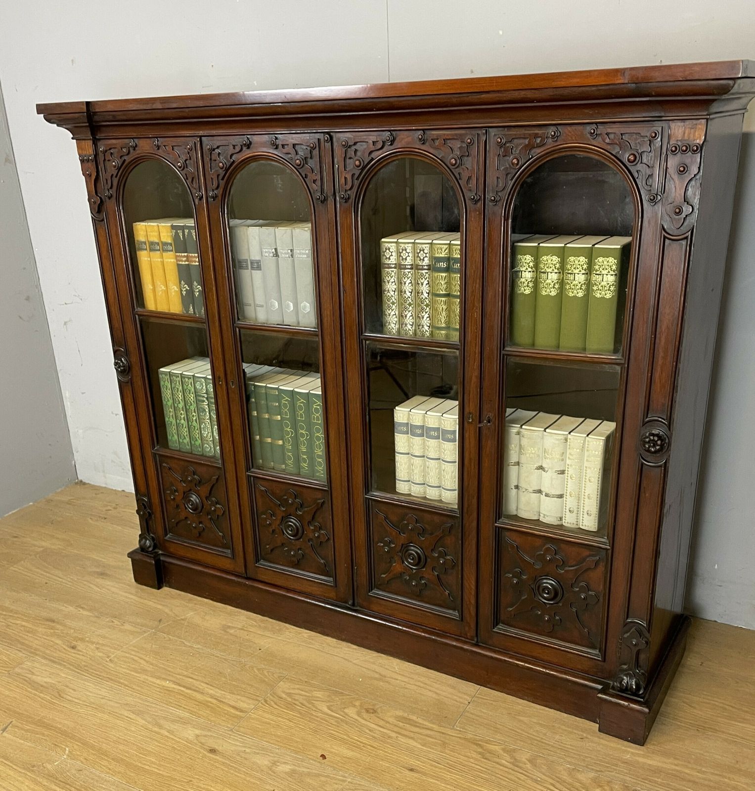 C19th Walnut Freestanding Bookcase In The Style Of Pugin photo furniture