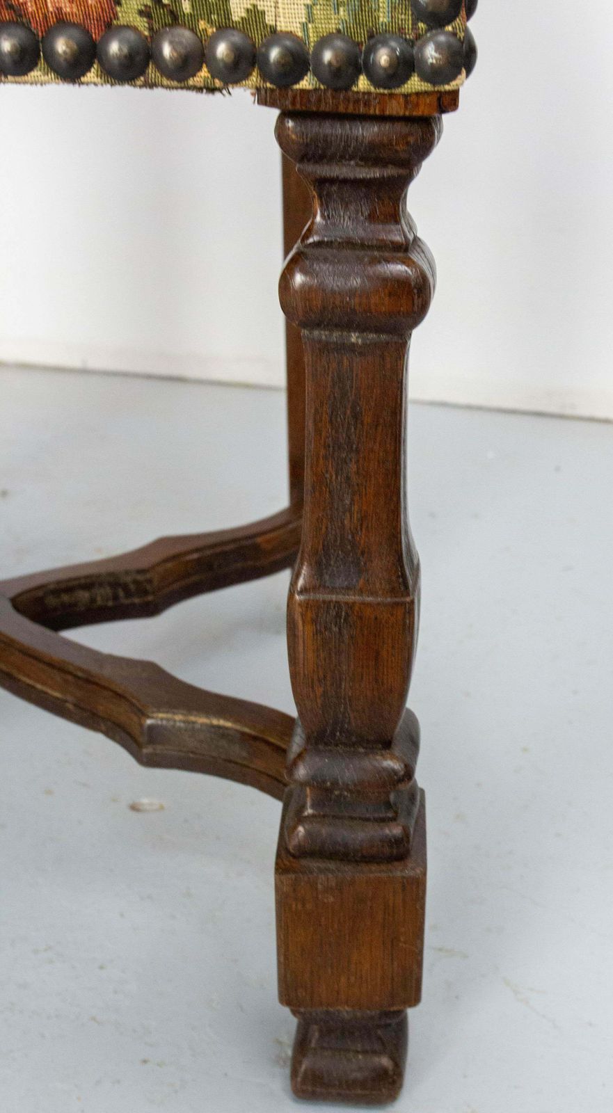 1800.0 Six Dining Chairs Chestnut And Upholstery, Midcentury French photo