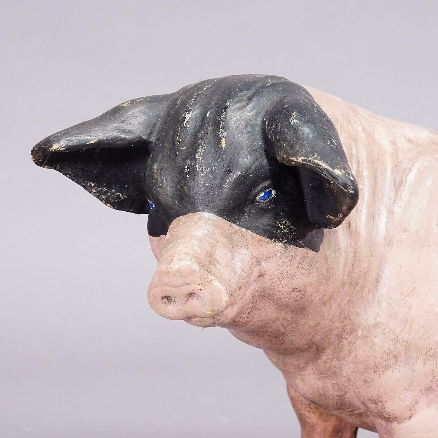 1930s Swabian Hallic Country Pig Made Of Terracotta photo for sale