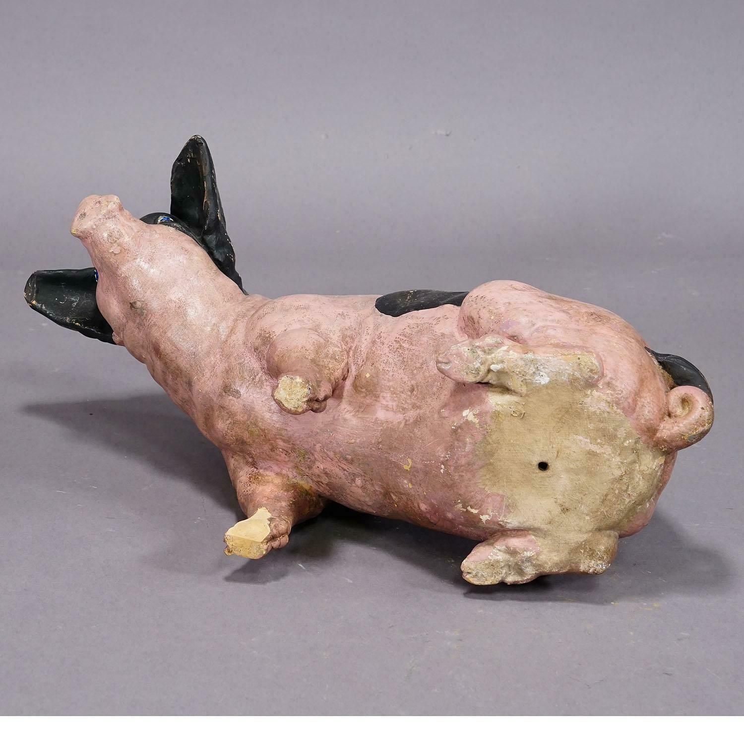 1930s Swabian Hallic Country Pig Made Of Terracotta photo vinterior