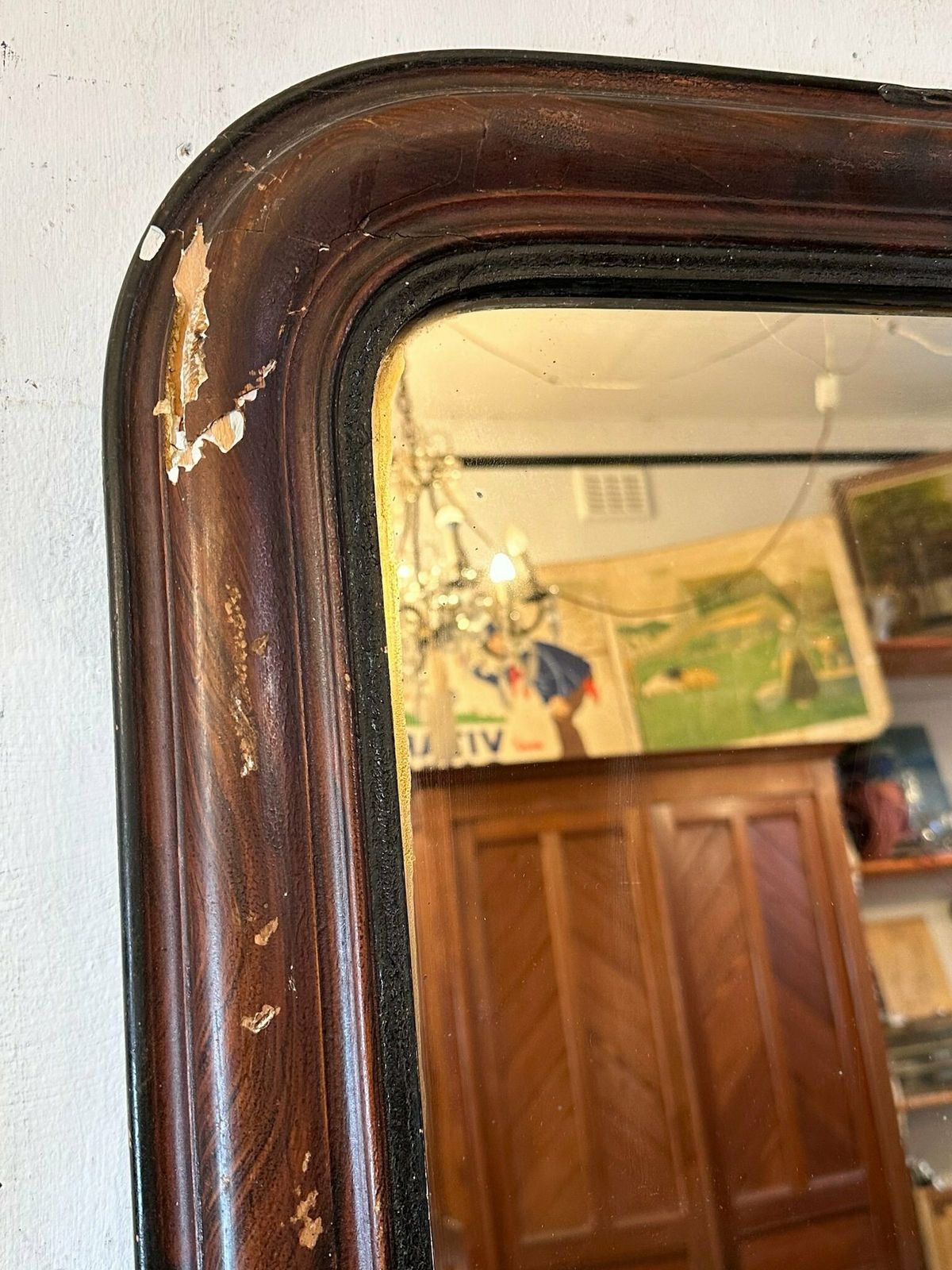 Antique Louis Phillipe Arched French Mirror C.1850 photo for sale