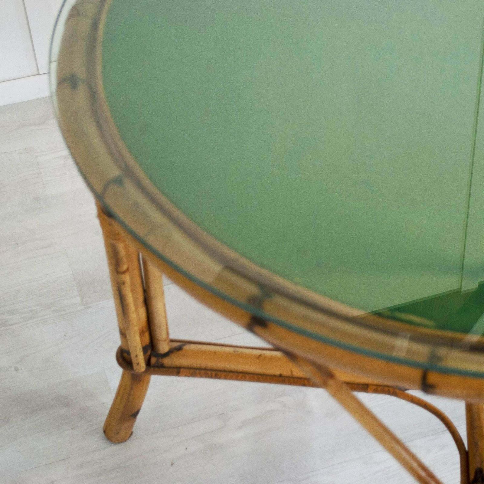 Italian Bamboo Tito Agnoli Styele Table Mid Sixties photo buy