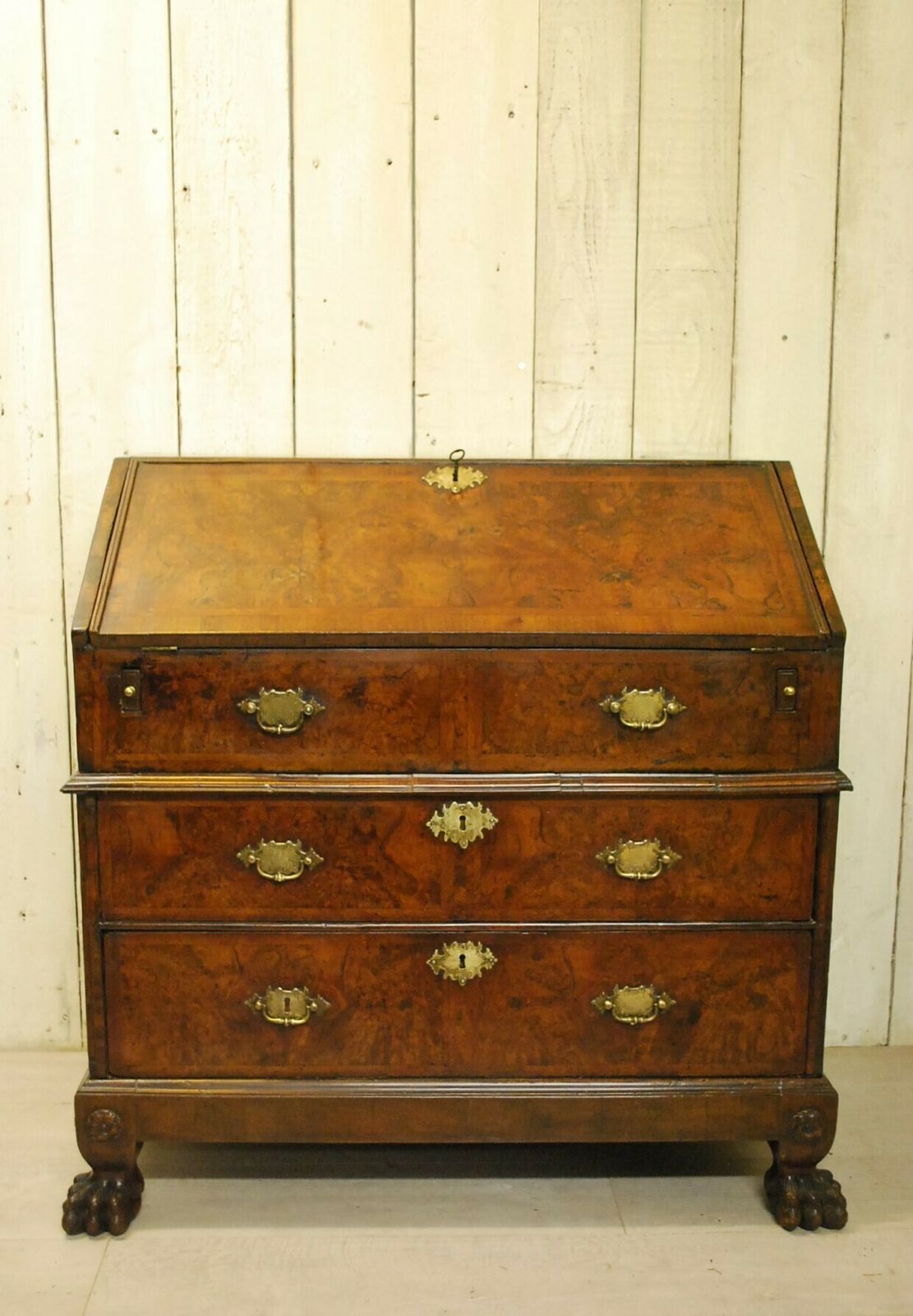 4345.0 Antique Walnut Queen Anne Period Writing Bureau photo