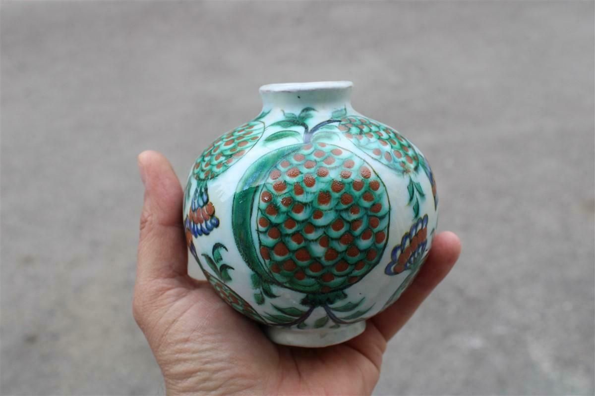 Small Vase Icaro Rodi Italy 1950s Faenza Pomegranate photo Home Decor