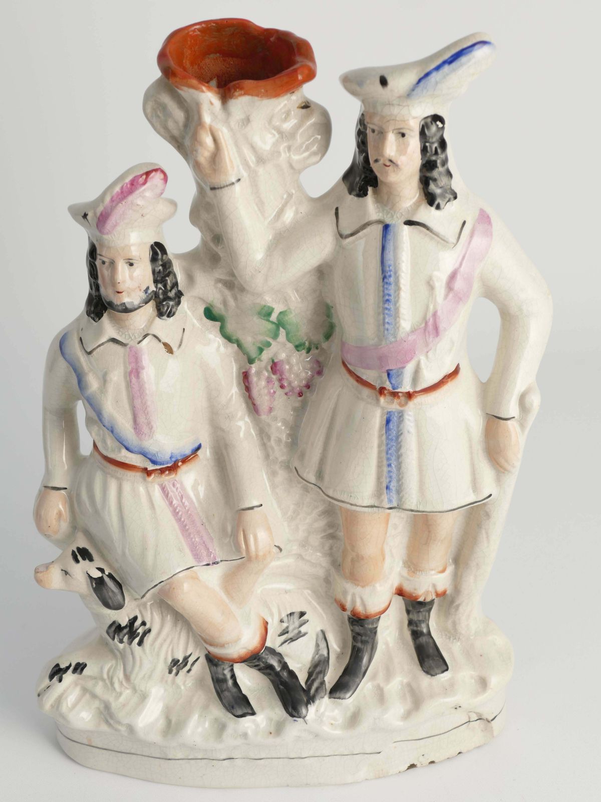 photo buy Victorian Robin Hood And Little John Spill Vase By Staffordshire, England 1860’s