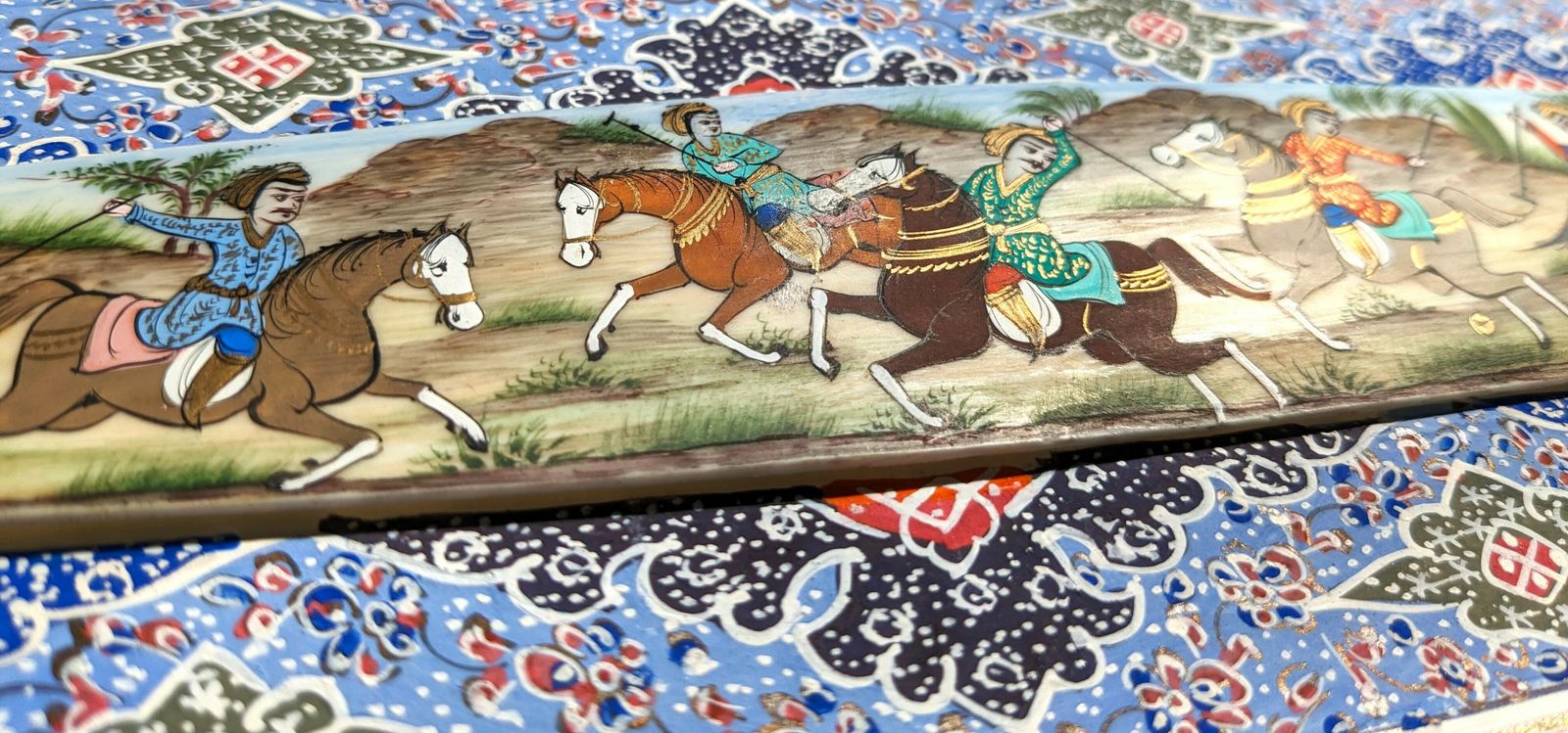 Antique Islamic Framed Miniature Painting On Camel Bone photo buy