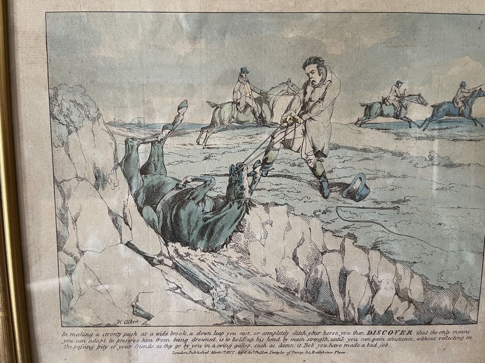 Henry Alken Set Of 6 Lithographs From His 1817 'Discoveries' Series photo furniture