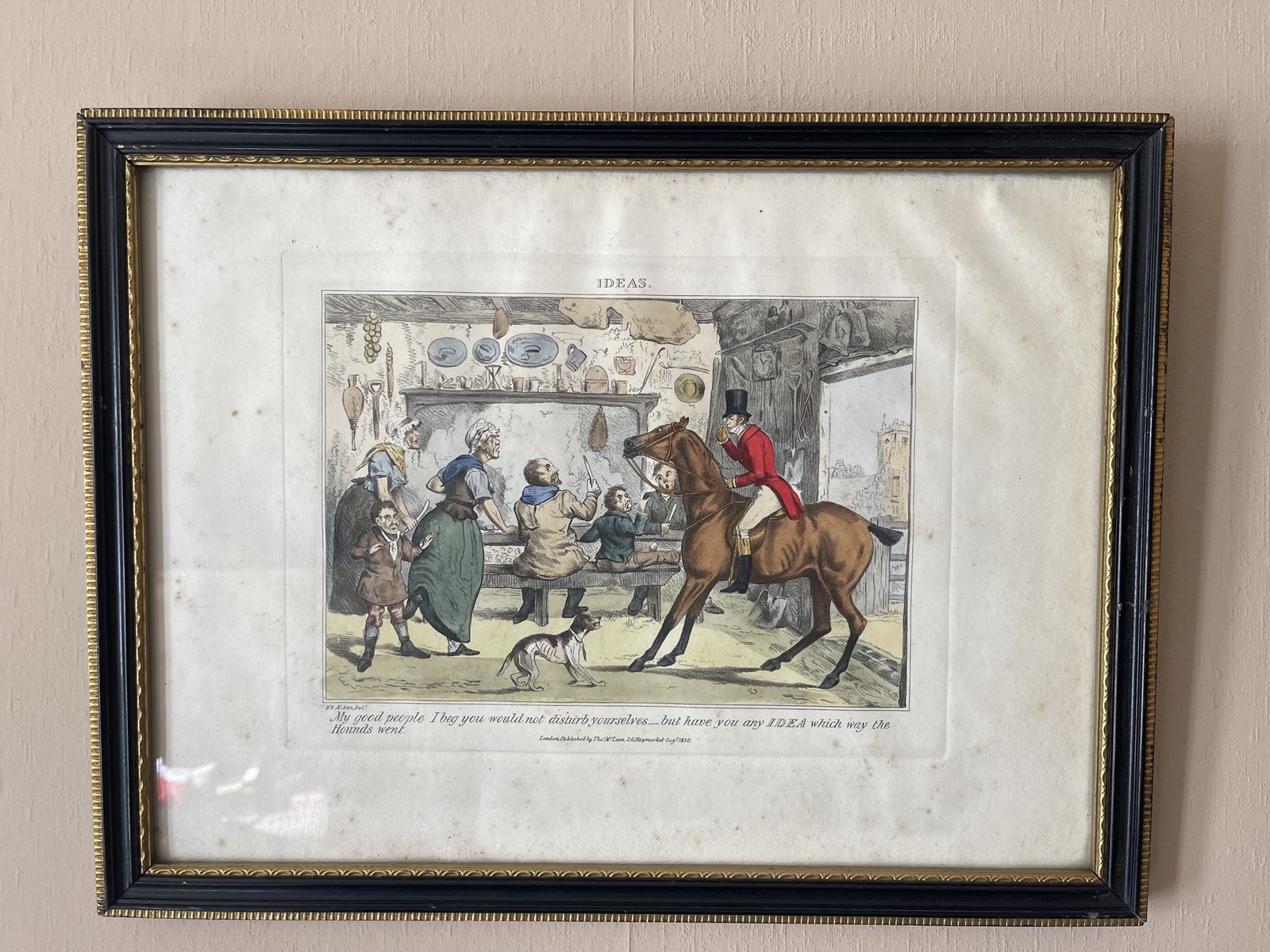 photo vinterior Henry Alken Set Of 8 Lithographs From His 1830 'Ideas' Series