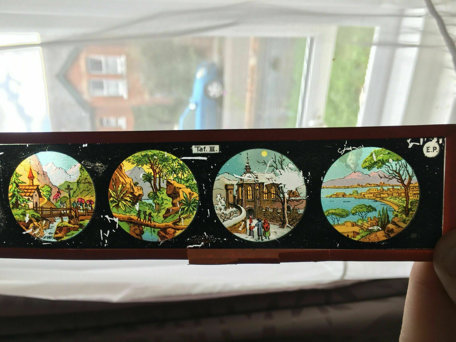 41 Victorian Hand Painted Magic Lantern Slides, Some Ernst Plank (E.P.), Nurembe photo vintage