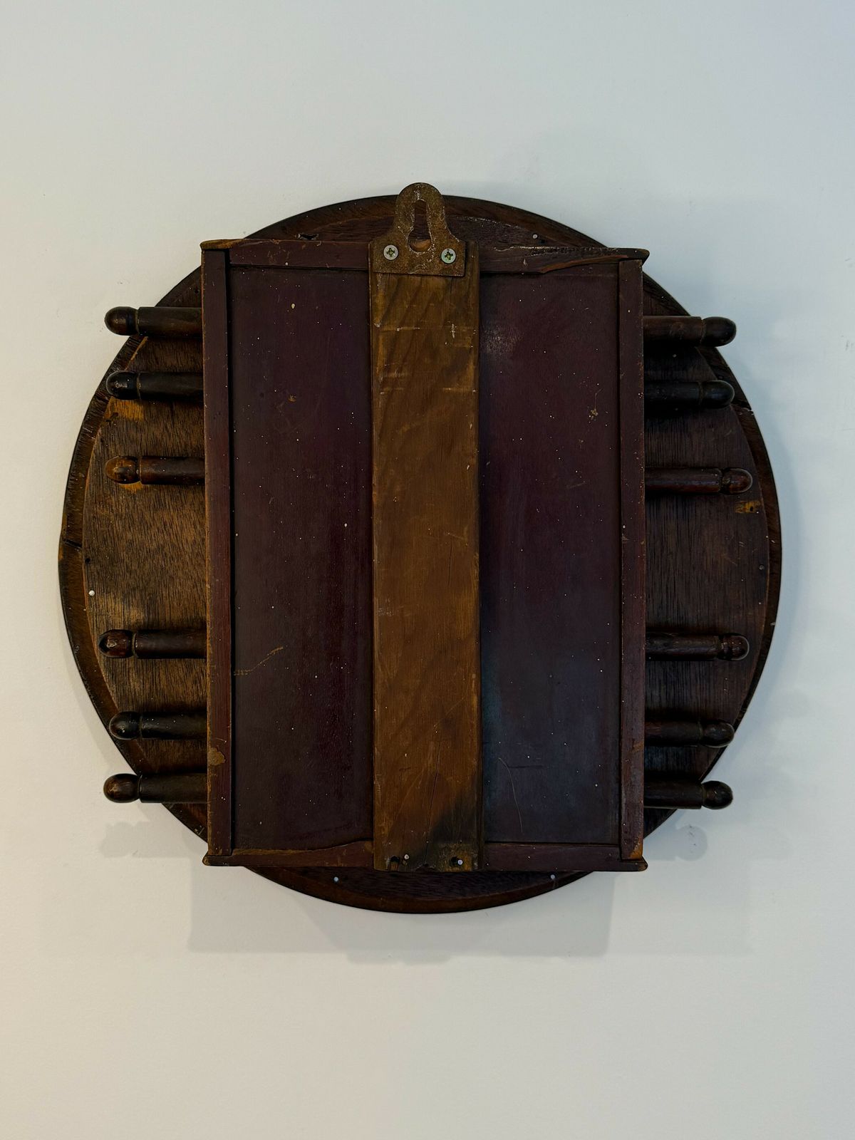 Edwardian Mahogany Perpetual Wall Calendar, Circa 1910 photo vinterior