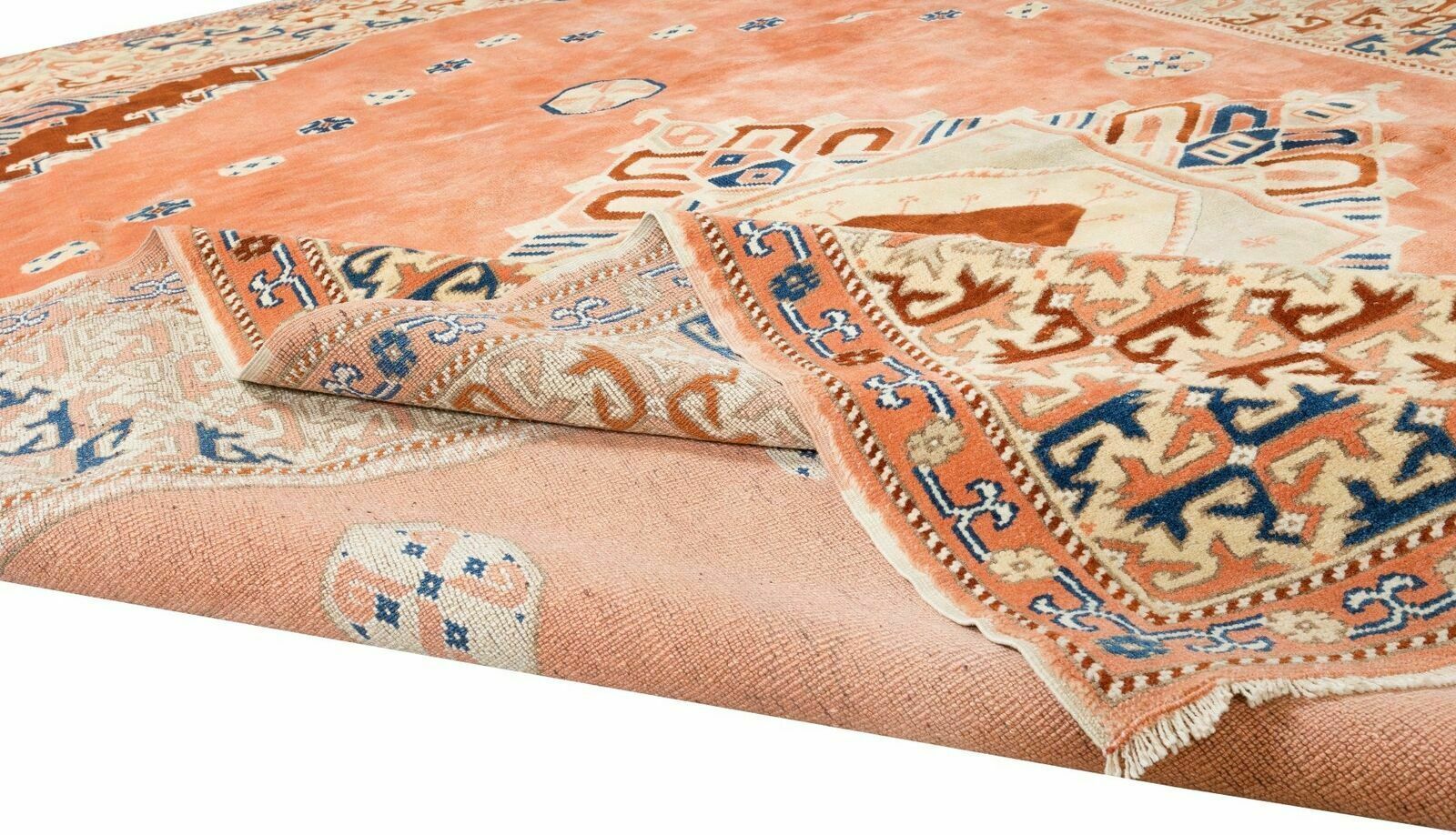 8.2x9.7 Ft One Of A Kind Turkish Rug, Traditional 20th Century Handmade Carpet photo for sale