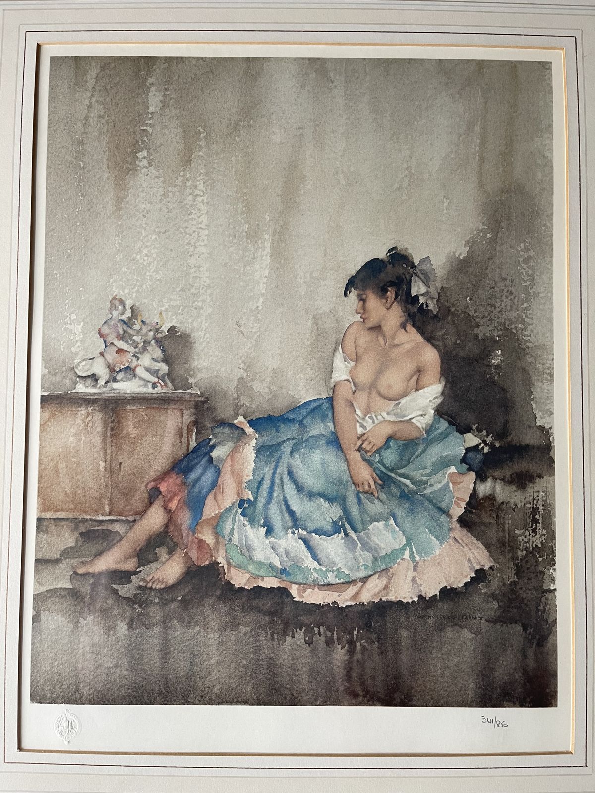 Sir William Russell Flint (1880 1969) 'Cecilia Contemplating Europa' photo buy