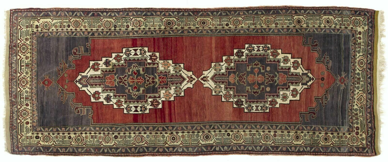 5.3x12.6 Ft Handmade Vintage Turkish Tribal Rug. One Of A Kind Oriental Carpet photo 1472.0