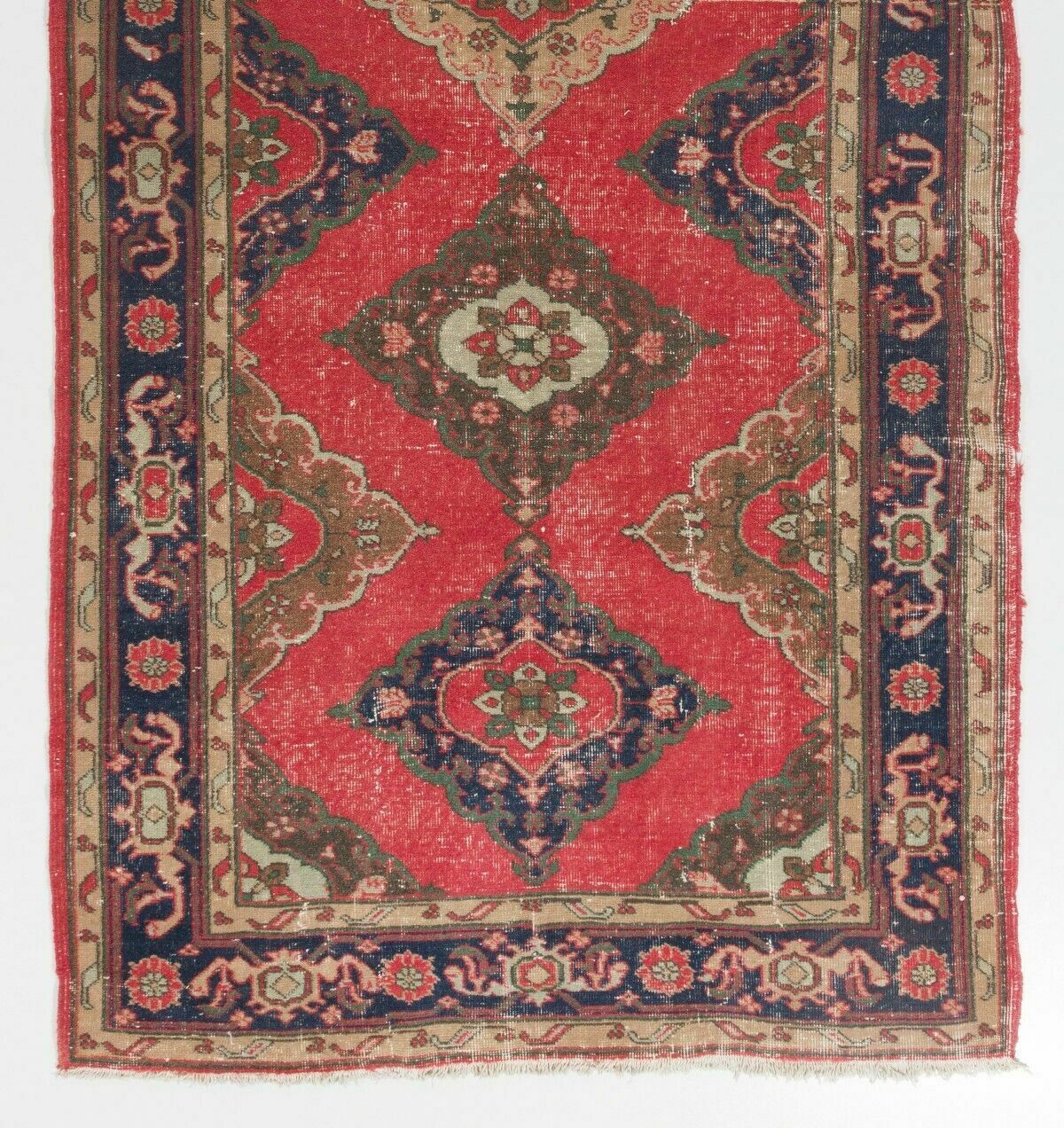 5x11.2 Ft Vintage Anatolian Village Runner. Hand Knotted Wool Rug For Hallway photo for sale